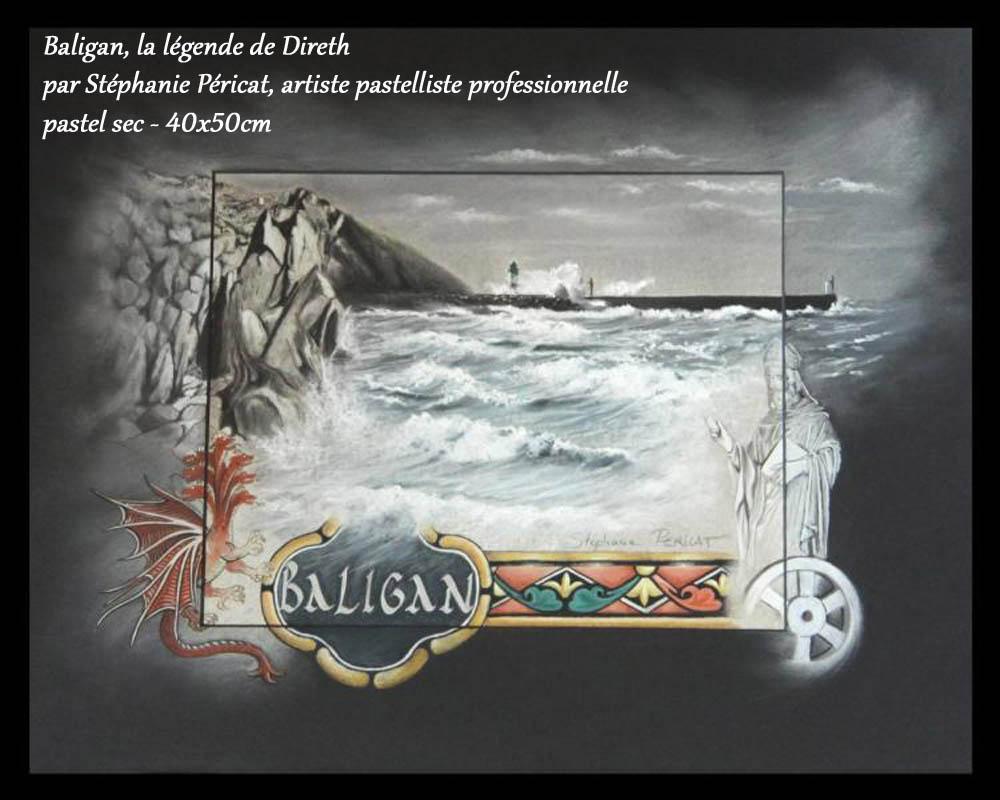 Baligan, légende de Direth ( Normandie, Manche)  -  40 x 50 cm