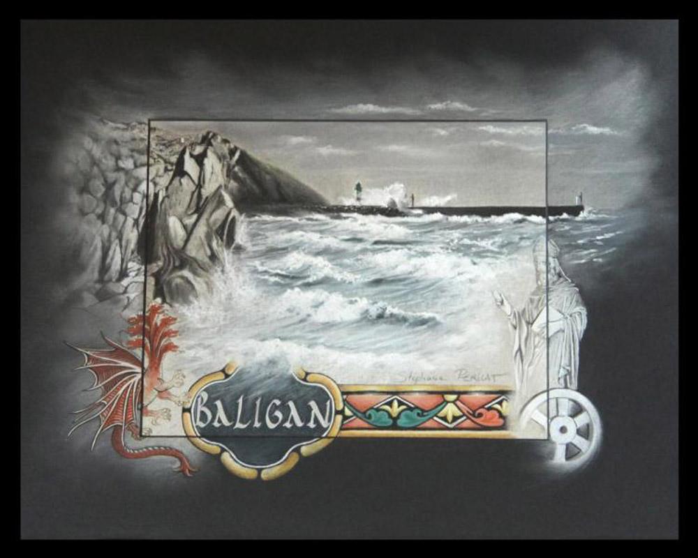 Baligan, légende de Direth ( Normandie, Manche)  -  40 x 50 cm