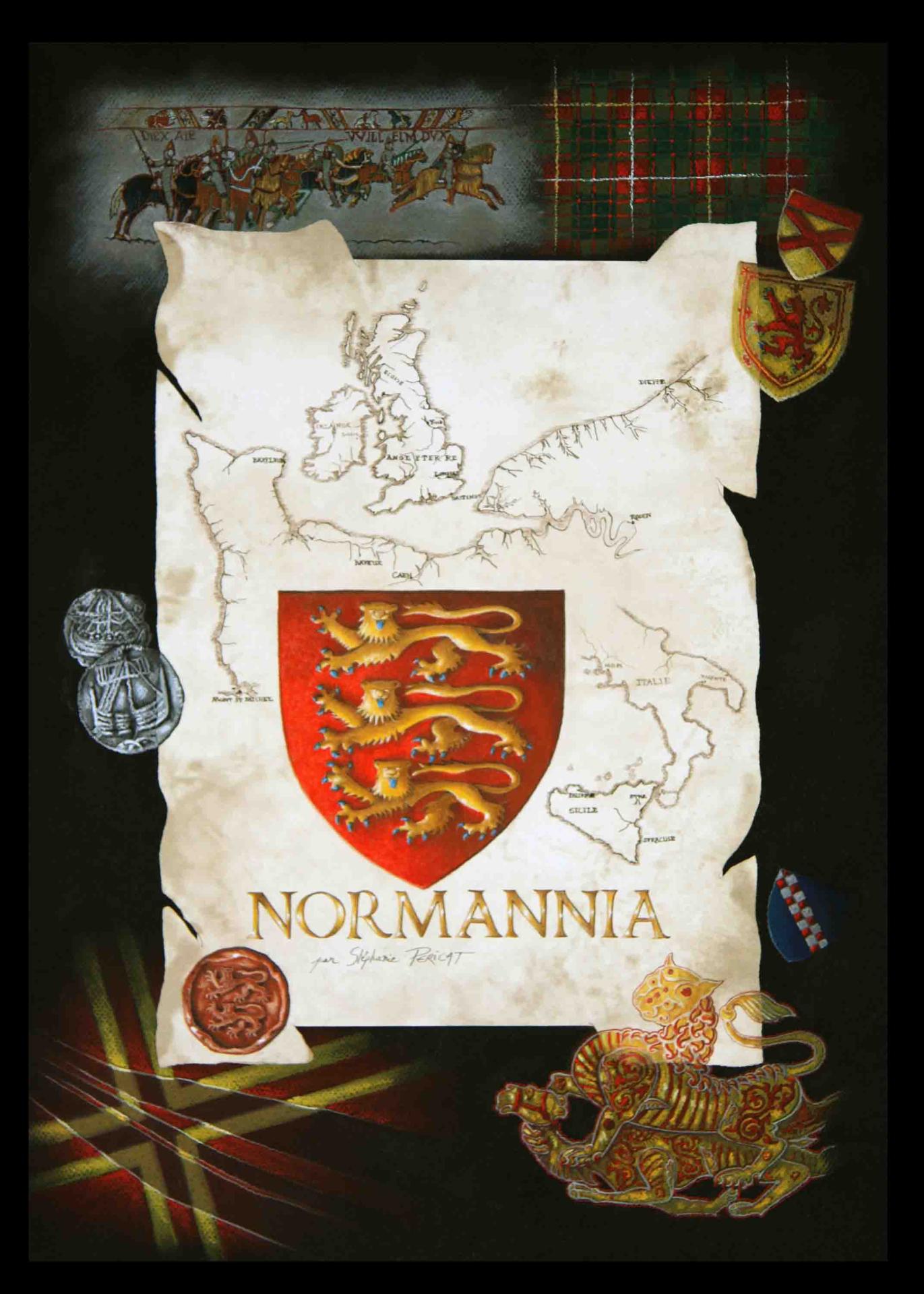 Normannia, Histoire de la conquête de Normandie  -  40 x 60 cm